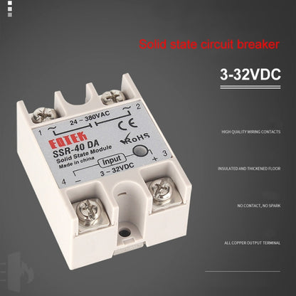 8800W REX-C100 Thermostat + Heat Sink + Thermocouple + SSR-80 DA Solid State Module Intelligent Temperature Control Kit, 80DA