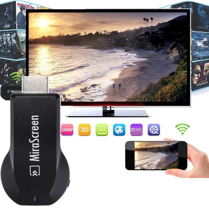 MiraScreen WiFi Display Dongle / Miracast Airplay DLNA Display Receiver Dongle Wireless Mirroring Screen Device with 2 in 1 USB Cable