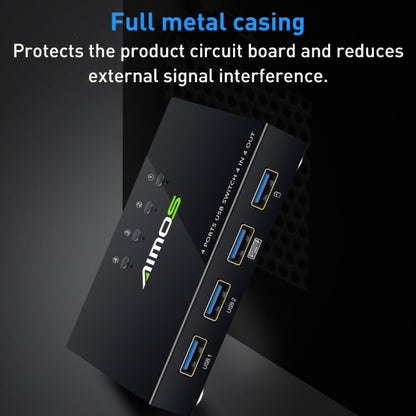 AIMOS AM-KM404K USB2.0 4 In 4 Out Switcher, AM-KM404K