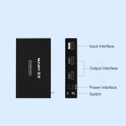Measy SPH102 1 to 2 HDMI 1080P Simultaneous Display Splitter, US Plug, 1 to 2, US Plug
