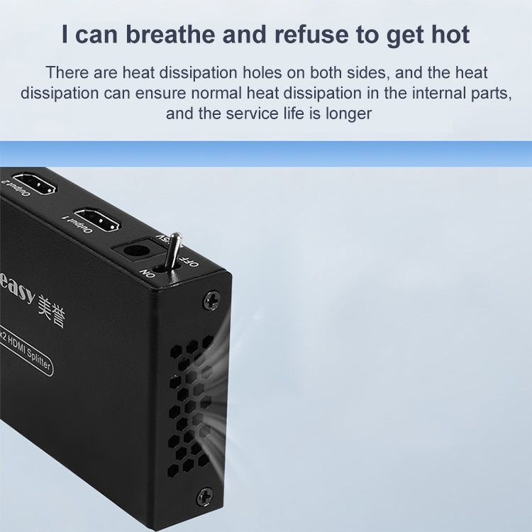 Measy SPH102 1 to 2 HDMI 1080P Simultaneous Display Splitter, US Plug, 1 to 2, US Plug