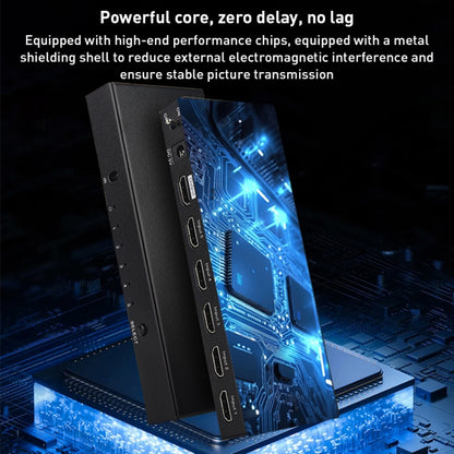 Measy SWH4651 4K 60Hz 5 In 1 Out HDMI Converter Switcher, Plug Type: EU Plug, EU Plug