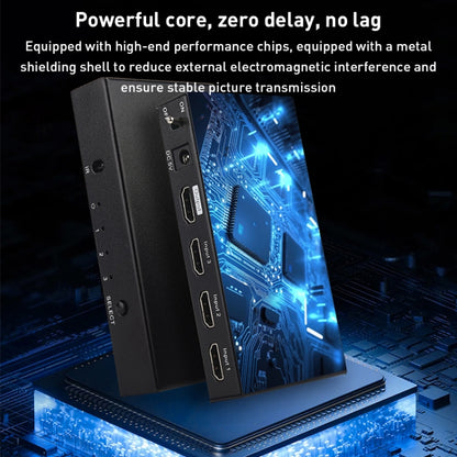Measy SWH4631 4K 60Hz 3 In 1 Out HDMI Converter Switcher, Plug Type: EU Plug, EU Plug