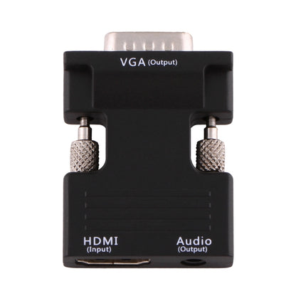 HDMI Female to VGA Male Converter with Audio Output Adapter for Projector, Monitor, TV Sets, HDMI to VGA+Audio