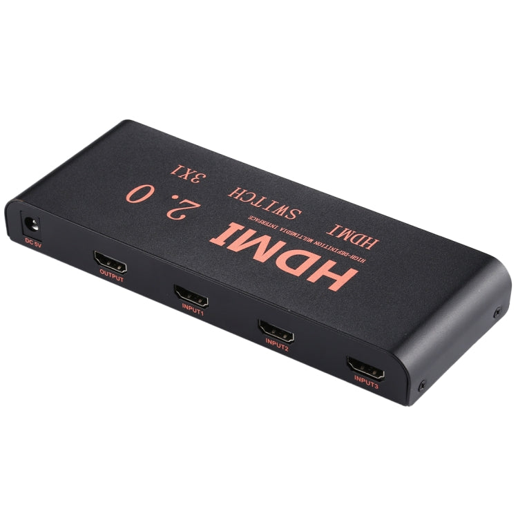 3X1 4K/60Hz HDMI 2.0 Switch with Remote Control, EU Plug, 3X1