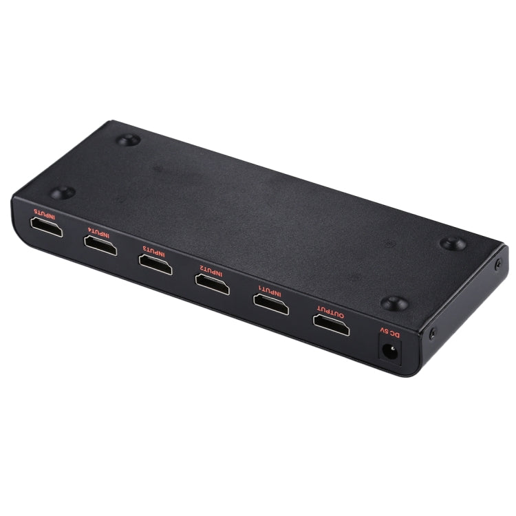 5X1 4K/60Hz HDMI 2.0 Switch with Remote Control, EU Plug, 5X1
