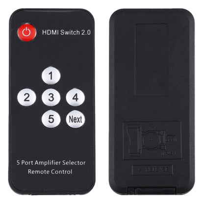 5X1 4K/60Hz HDMI 2.0 Switch with Remote Control, EU Plug, 5X1