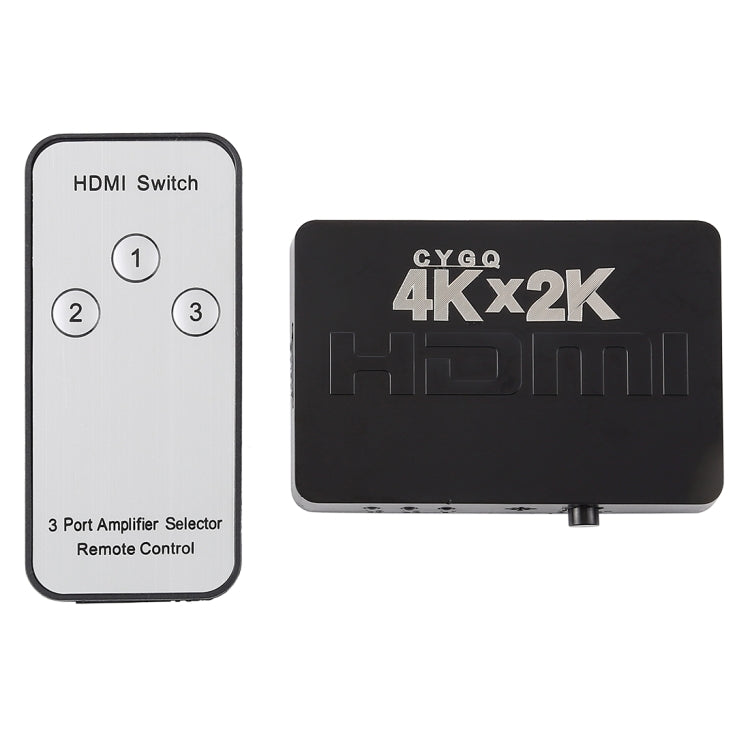 4K 3 Ports HDMI Switch with Remote Control, 3 Inputs to 1 output 4K