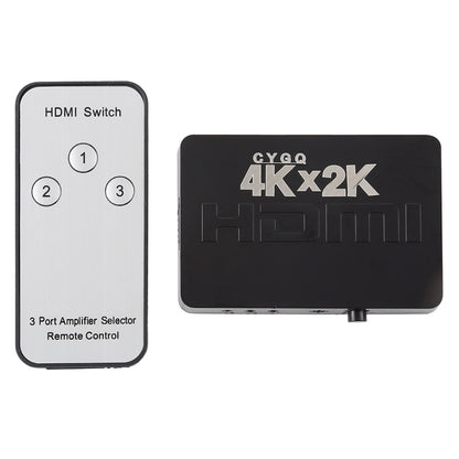 4K 3 Ports HDMI Switch with Remote Control, 3 Inputs to 1 output 4K