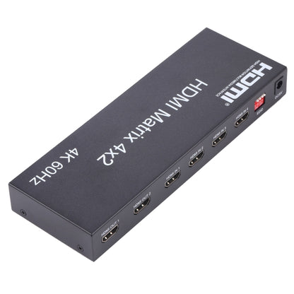 HDMI 4x2 Matrix Switcher / Splitter with Remote Controller, Support ARC / MHL / 4Kx2K / 3D, 4 Ports HDMI Input, 2 Ports HDMI Output, Support ARC / MHL / 4Kx2K / 3D