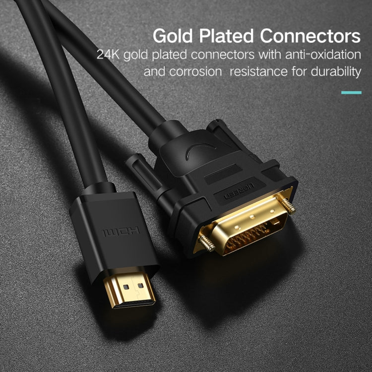 UGREEN DVI D(24+1) Male to HDMI Male HD 2K Two-way Interchanging Line,Length: 1m, Length: 1m
