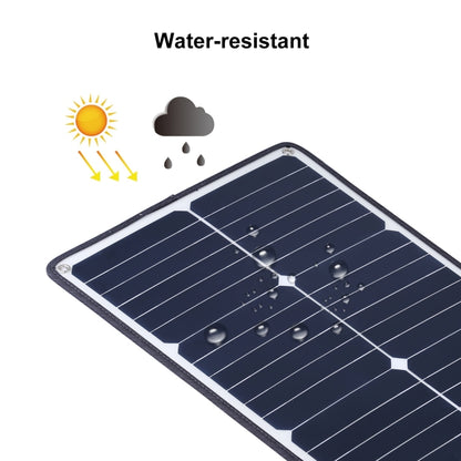 HAWEEL 4 PCS 20W Monocrystalline Silicon Solar Power Panel Charger, with USB Port & Holder & Tiger Clip, Support QC3.0 and AFC