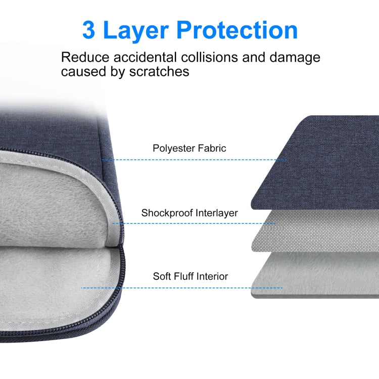 HAWEEL Laptop Sleeve Case Zipper Briefcase Bag with Handle for 15-16.7 inch Laptop, For 15-16.7 inch Laptop (with Handle)