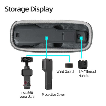 For Insta360 Luna Ultra Sunnylife Mini Carrying Case Handbag Standard Combo Bag, LU-B261