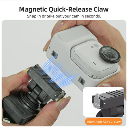 For Insta360 GO Ultra Sunnylife Magnetic Quick-Release Flexible Mount Series 360 Strap Wrap Band Mount Bike Tube Clip Holder, For Insta360 GO Ultra