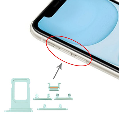 SIM Card Tray + Side Key for iPhone 11, For iPhone 11(Single card), For iPhone 11(Yellow)(Single card), For iPhone 11 (Purple)(Single card), For iPhone 11