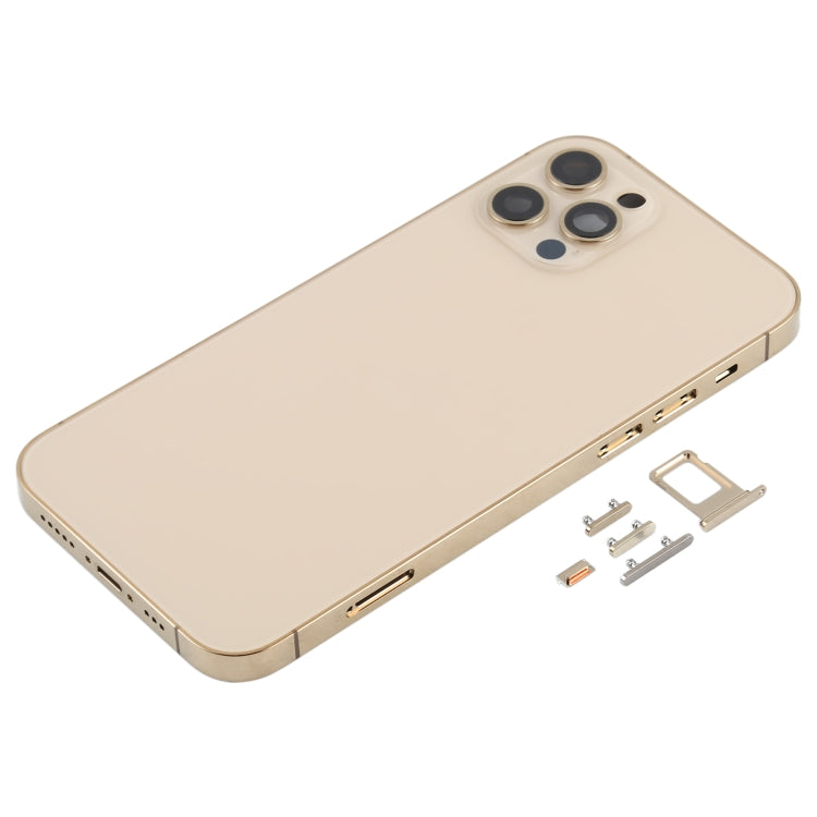 Back Housing Cover with SIM Card Tray & Side  Keys & Camera Lens for iPhone 12 Pro(Blue), For iPhone 12 Pro(with SIM Card Tray & Side Keys)