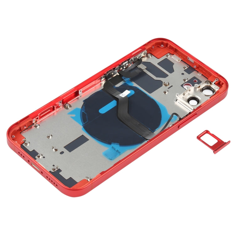 Battery Back Cover (with Side Keys & Card Tray & Power + Volume Flex Cable & Wireless Charging Module) for iPhone 12, For iPhone 12