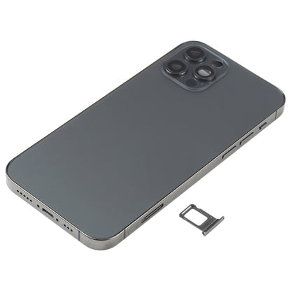 Battery Back Cover Assembly (with Side Keys & Speaker Ringer Buzzer & Motor & Camera Lens & Card Tray & Power Button + Volume Button + Charging Port & Wireless Charging Module) for iPhone 12 Pro, For iPhone 12 Pro(Black), For iPhone 12 Pro(Gold)
