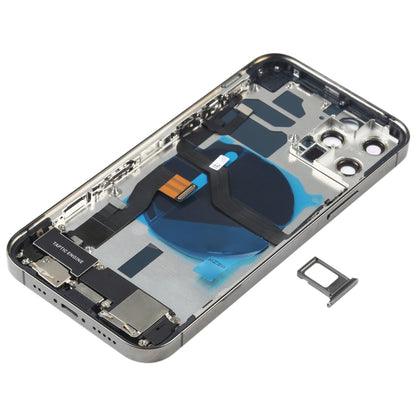 Battery Back Cover Assembly (with Side Keys & Speaker Ringer Buzzer & Motor & Camera Lens & Card Tray & Power Button + Volume Button + Charging Port & Wireless Charging Module) for iPhone 12 Pro, For iPhone 12 Pro(Black), For iPhone 12 Pro(Gold)
