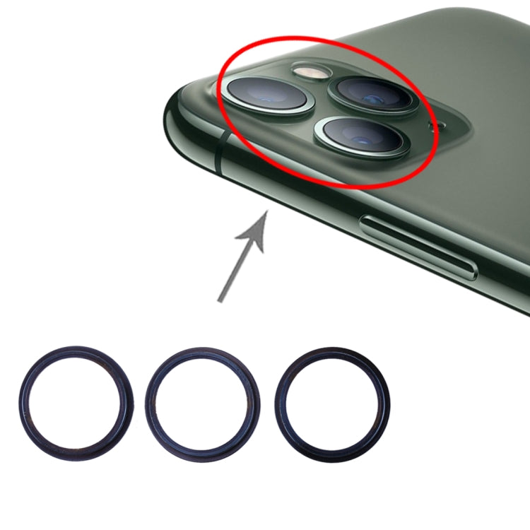 3 PCS Rear Camera Glass Lens Metal Protector Hoop Ring for iPhone 11 Pro & 11 Pro Max, For iPhone 11 Pro & 11 Pro Max