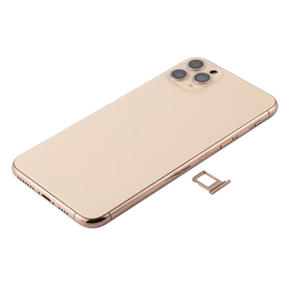 Battery Back Cover Assembly (with Side Keys & Power Button + Volume Button Flex Cable & Wireless Charging Module & Motor & Charging Port & Speaker Ringer Buzzer & Card Tray & Camera Lens Cover) for iPhone 11 Pro, For iPhone 11 Pro...
