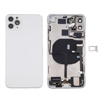 Battery Back Cover Assembly (with Side Keys & Power Button + Volume Button Flex Cable & Wireless Charging Module & Motor & Charging Port & Speaker Ringer Buzzer & Card Tray & Camera Lens Cover) for iPhone 11 Pro, For iPhone 11 Pro...