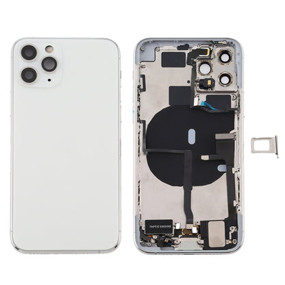 Battery Back Cover Assembly (with Side Keys & Power Button + Volume Button Flex Cable & Wireless Charging Module & Motor & Charging Port & Speaker Ringer Buzzer & Card Tray & Camera Lens Cover) for iPhone 11 Pro Max, For iPhone 11 Pro Max
