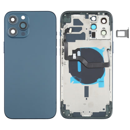 Battery Back Cover (with Side Keys & Card Tray & Power + Volume Flex Cable & Wireless Charging Module) for iPhone 12 Pro Max, For iPhone 12 Pro Max