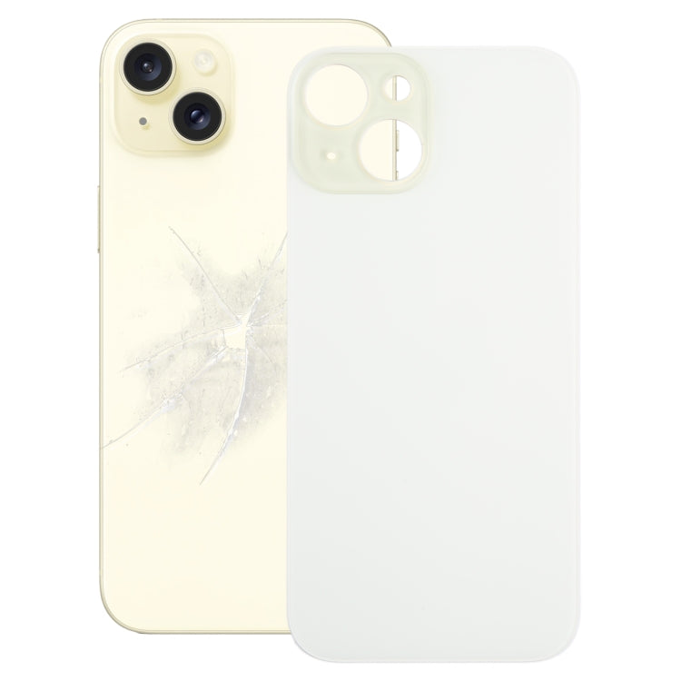 Easy Replacement Big Camera Hole Glass Back Battery Cover for iPhone 15, For iPhone 15(Not Disassemble)