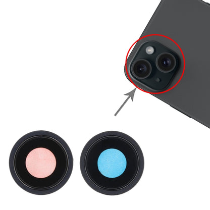 For iPhone 15 / 15 Plus 1set Camera Lens Cover, For iPhone 15 / 15 Plus, For iPhone 15 / 15 Plus (Pink)