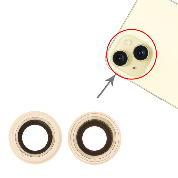For iPhone 15 / 15 Plus 1set Camera Lens Cover, For iPhone 15 / 15 Plus, For iPhone 15 / 15 Plus (Pink)