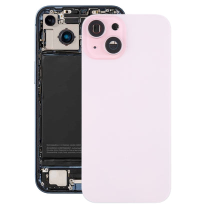 For iPhone 15 Battery Back Cover with Camera Lens Cover + MagSafe Magnet, For iPhone 15 (with MagSafe)