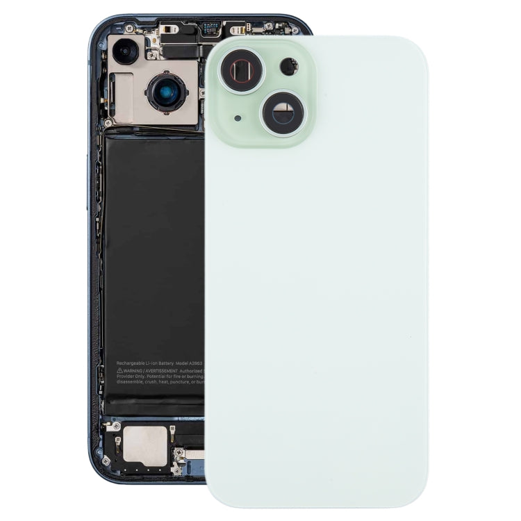 For iPhone 15 Battery Back Cover with Camera Lens Cover + MagSafe Magnet, For iPhone 15 (with MagSafe)
