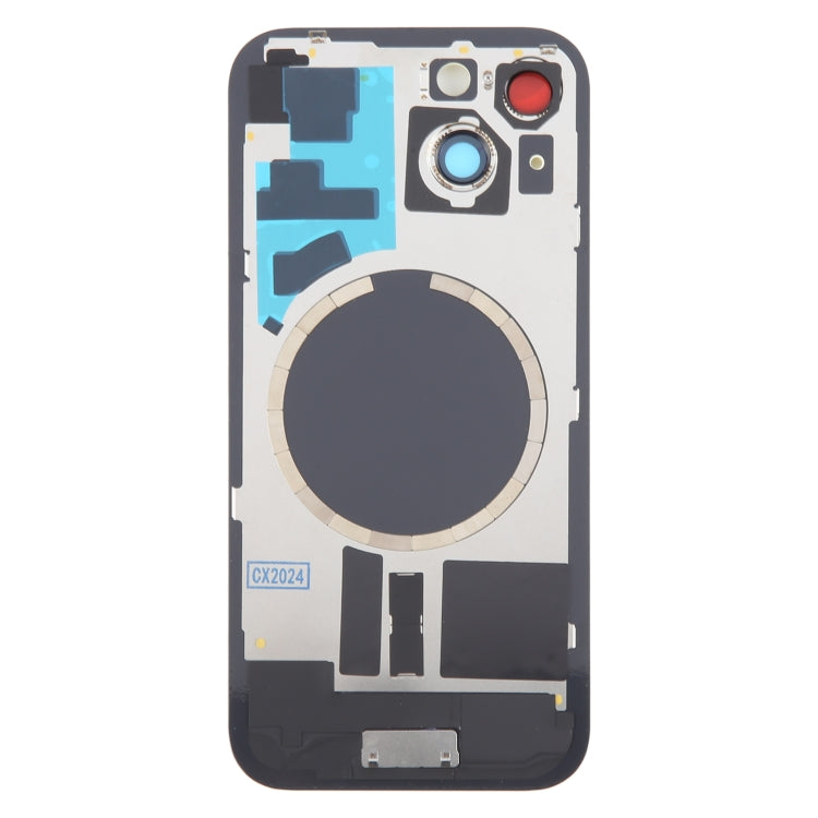 For iPhone 15 Battery Back Cover with Camera Lens Cover + MagSafe Magnet, For iPhone 15 (with MagSafe)