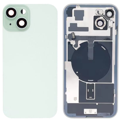 For iPhone 15 Plus Glass Battery Back Cover with Flash Bracket + Wireless Charging Module, For iPhone 15 Plus