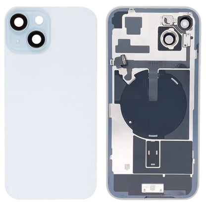 For iPhone 15 Plus Glass Battery Back Cover with Flash Bracket + Wireless Charging Module, For iPhone 15 Plus