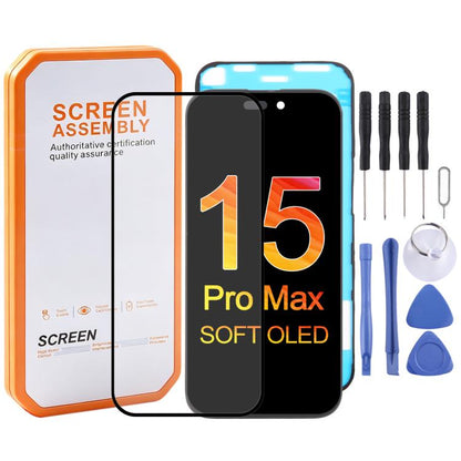 HXL Soft OLED Screen For iPhone 15 Pro Max, For iPhone 15 Pro Max