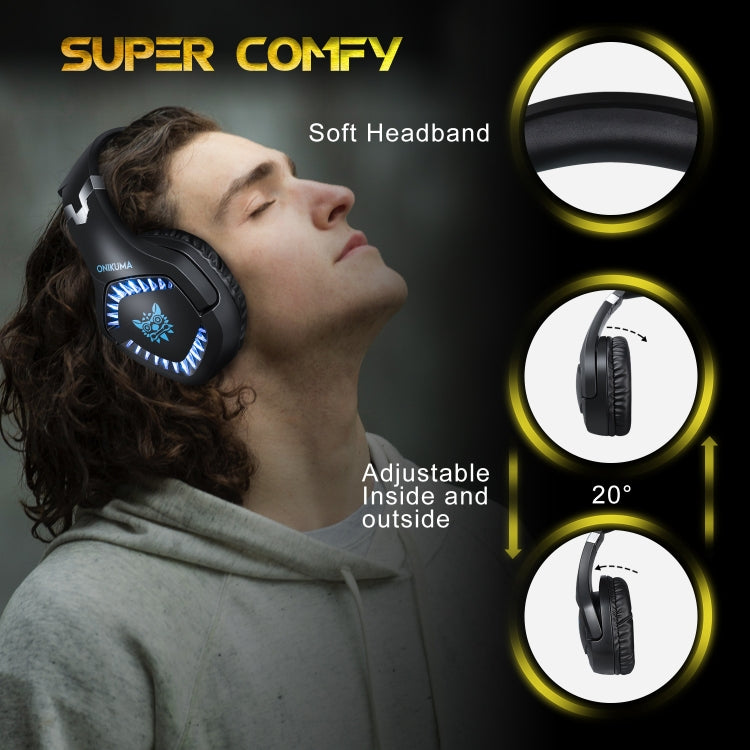 ONIKUMA K1 PRO Stereo Surround Gaming Headphone with Microphone & LED Lights