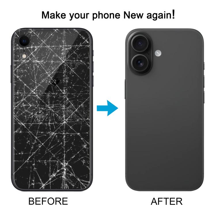 Back Cover with Appearance Imitation of iP16 for iPhone XR, Black, Pink, Green, Blue, White