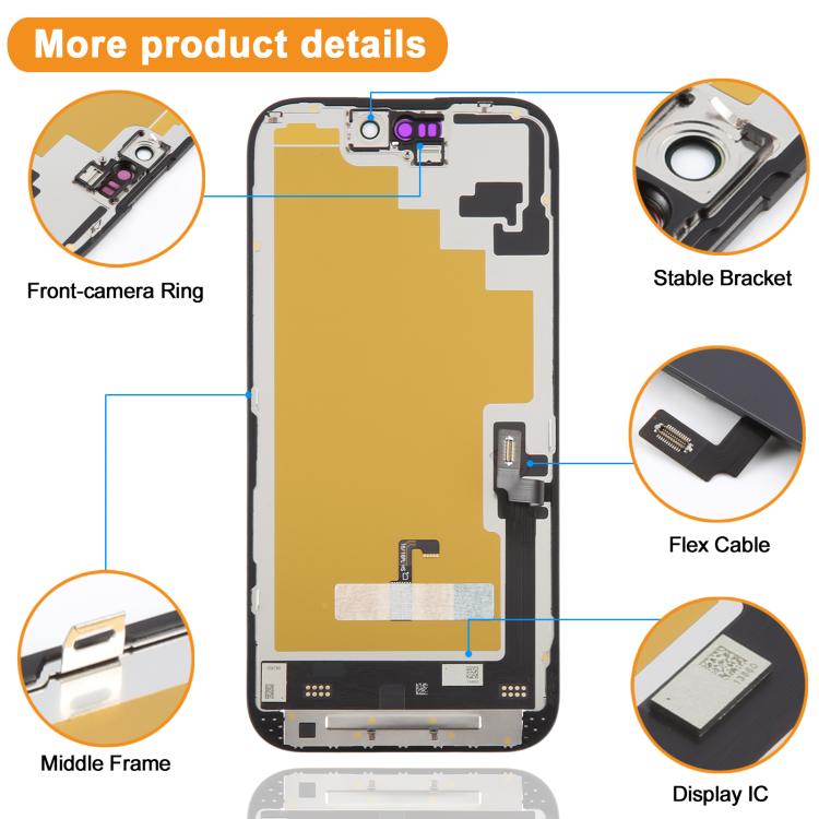 HXL Soft OLED Screen For iPhone 16, For iPhone 16