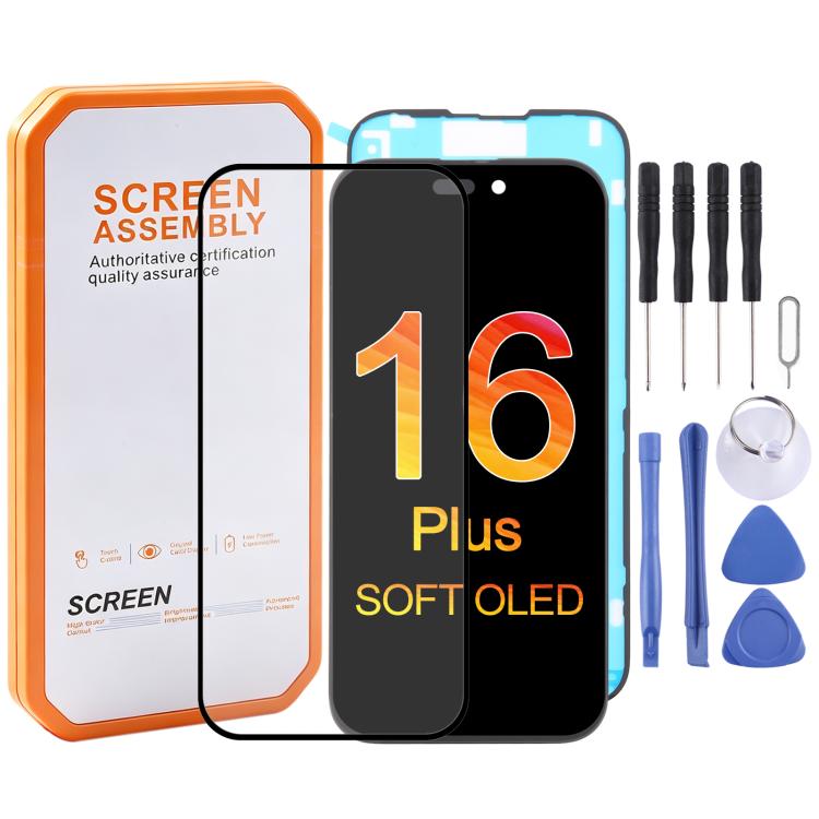 HXL Soft OLED Screen For iPhone 16 Plus, For iPhone 16 Plus