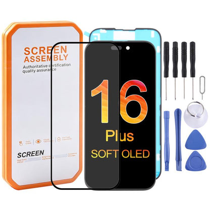 HXL Soft OLED Screen For iPhone 16 Plus, For iPhone 16 Plus