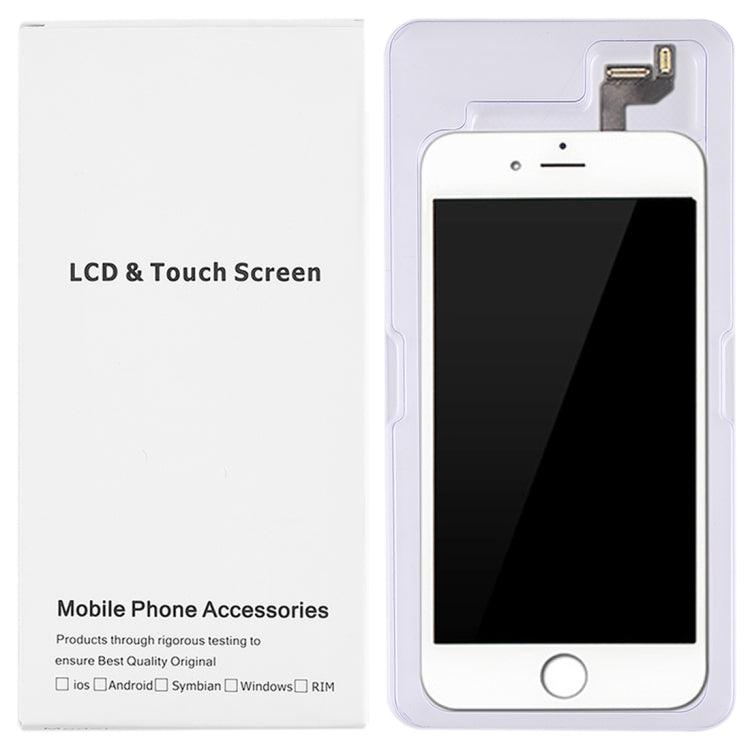 50 PCS Cardboard Packaging White Box for iPhone 6s Plus & 6 Plus LCD Screen, Packaging Box for 6s Plus & 6 Plus
