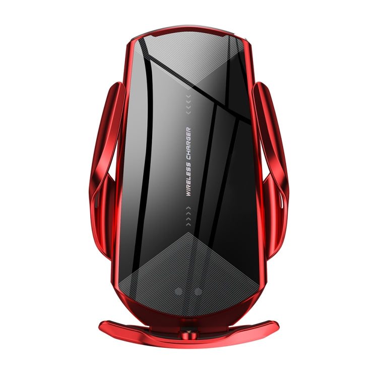 Q2 15W Universal Rotation Infrared Induction Magnetic Car Wireless Charging Mobile Phone Holder with Micro USB + 8 Pin + Type-C / USB-C Magnetic Connector, Q2 Red, Q2 Silver, Q2 Black