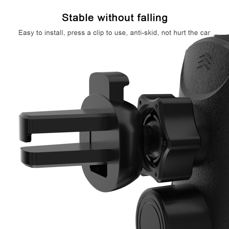 Q2 15W Universal Rotation Infrared Induction Magnetic Car Wireless Charging Mobile Phone Holder with Micro USB + 8 Pin + Type-C / USB-C Magnetic Connector, Q2 Red, Q2 Silver, Q2 Black
