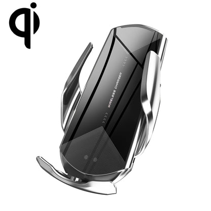 Q2 15W Universal Rotation Infrared Induction Magnetic Car Wireless Charging Mobile Phone Holder with Micro USB + 8 Pin + Type-C / USB-C Magnetic Connector, Q2 Red, Q2 Silver, Q2 Black