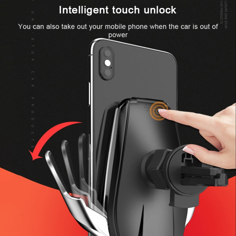 S7 15W QI 360 Degree Rotatable Infrared Induction Car Air Outlet Wireless Charging Mobile Phone Holder for 4.0-6.5 inch Mobile Phones, S7