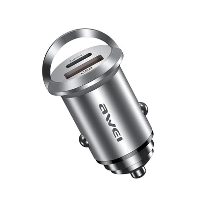 awei C-708 PD 45W USB + Type-C / USB-C Mini Car Charger, C-708