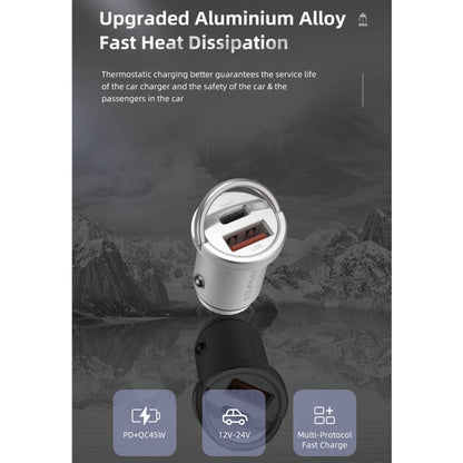awei C-708 PD 45W USB + Type-C / USB-C Mini Car Charger, C-708